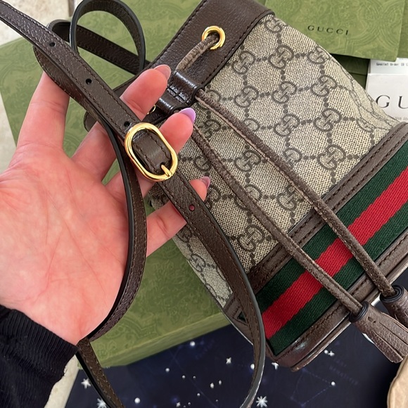 OPHIDIA GG MINI BUCKET BAG - Picture 4 of 11